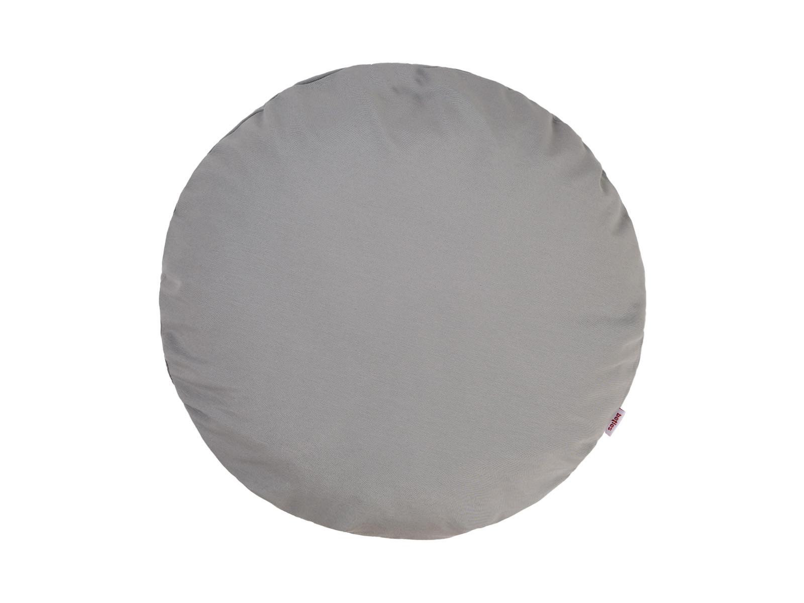 KISSENHÜLLE Rund Wunschton silber 50 cm Ø - Grau, Textil (50/50cm) - beties Heimtextil