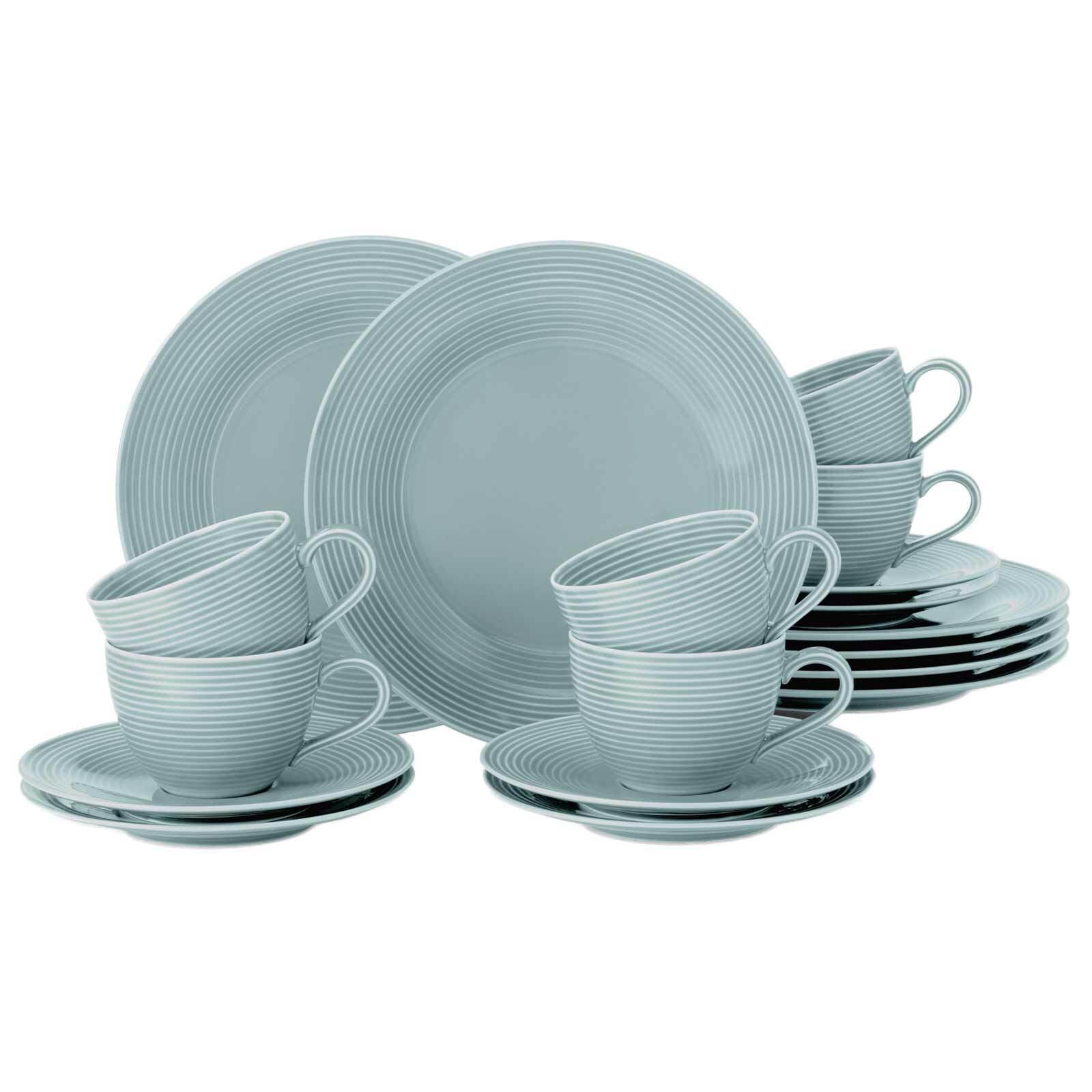 KAFFEESERVICE Beat Color Glaze Arktisblau 18-tlg. - Hellblau, Keramik (24/18.1/43cm) - Seltmann Weiden