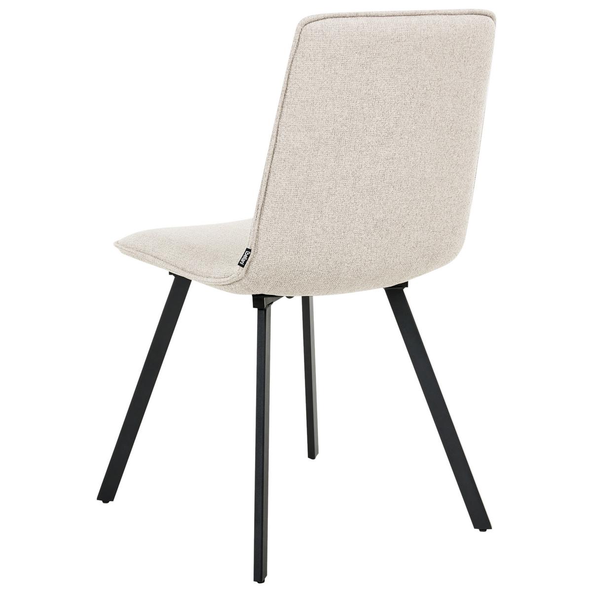 ESSZIMMERSTUHL 2er-Set Hellbeige Carver - Beige, Textil (47/89/58cm) - Beliani