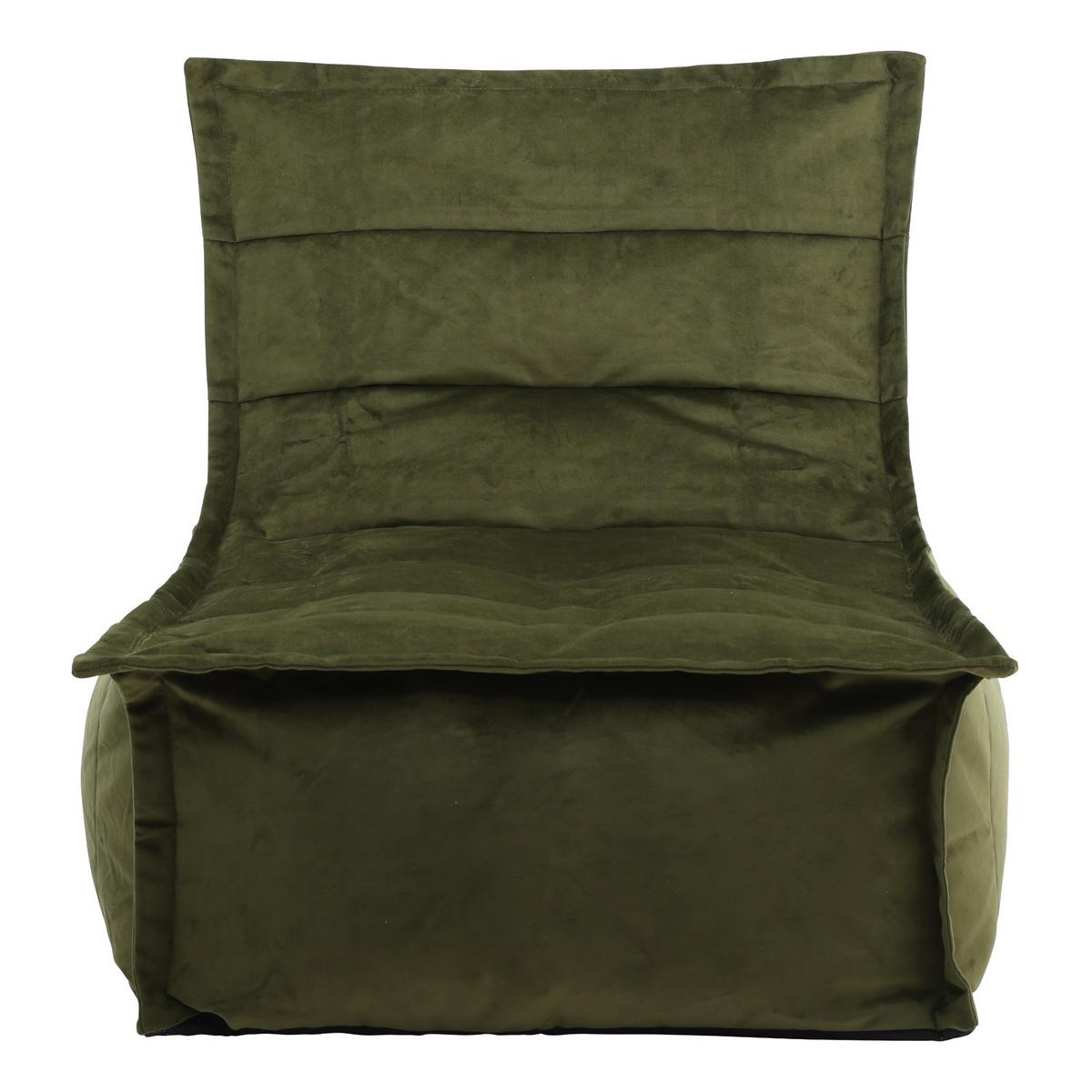 SITZSACK Lounger Skandi, Samt - Dunkelgrün, Kunststoff (65/67/90cm) - icon