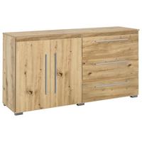 SIDEBOARD Bali Kommode Artisan Oak - Silberfarben/Eiche Artisan, Holzwerkstoff/Kunststoff (169/92/50cm) - arthur berndt