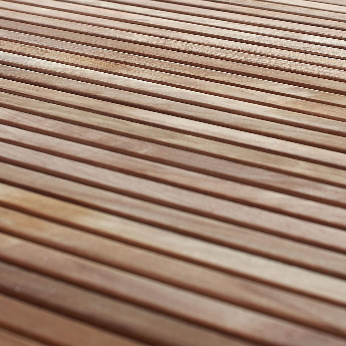 GARTENSTUHL 6er-Set Edelstahl / Teakholz hellbraun Viareggio - Hellbraun, Holz (56/86/53cm) - Beliani