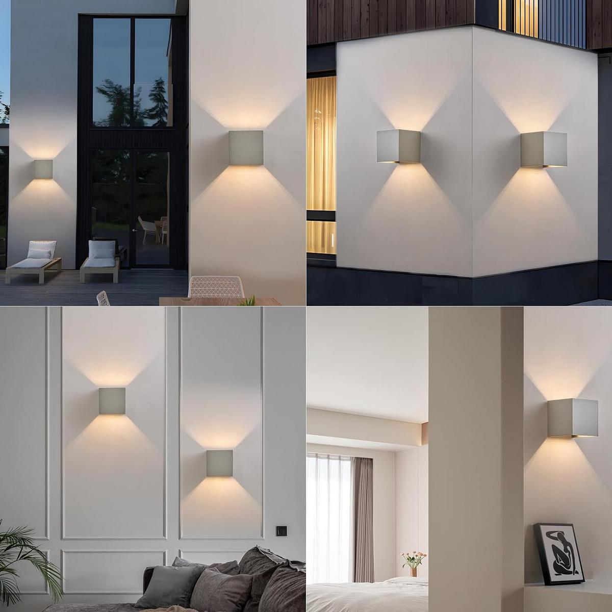 WANDLEUCHTE Luminesce 22/11.5/22 cm - Grau, Metall (11.5/22/22cm) - ZMH