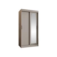 SCHWEBETÜRENSCHRANK Selfie 100 cm - Kaschmir/Silberfarben, Holzwerkstoff/Kunststoff (100/200/62cm) - MIRJAN24