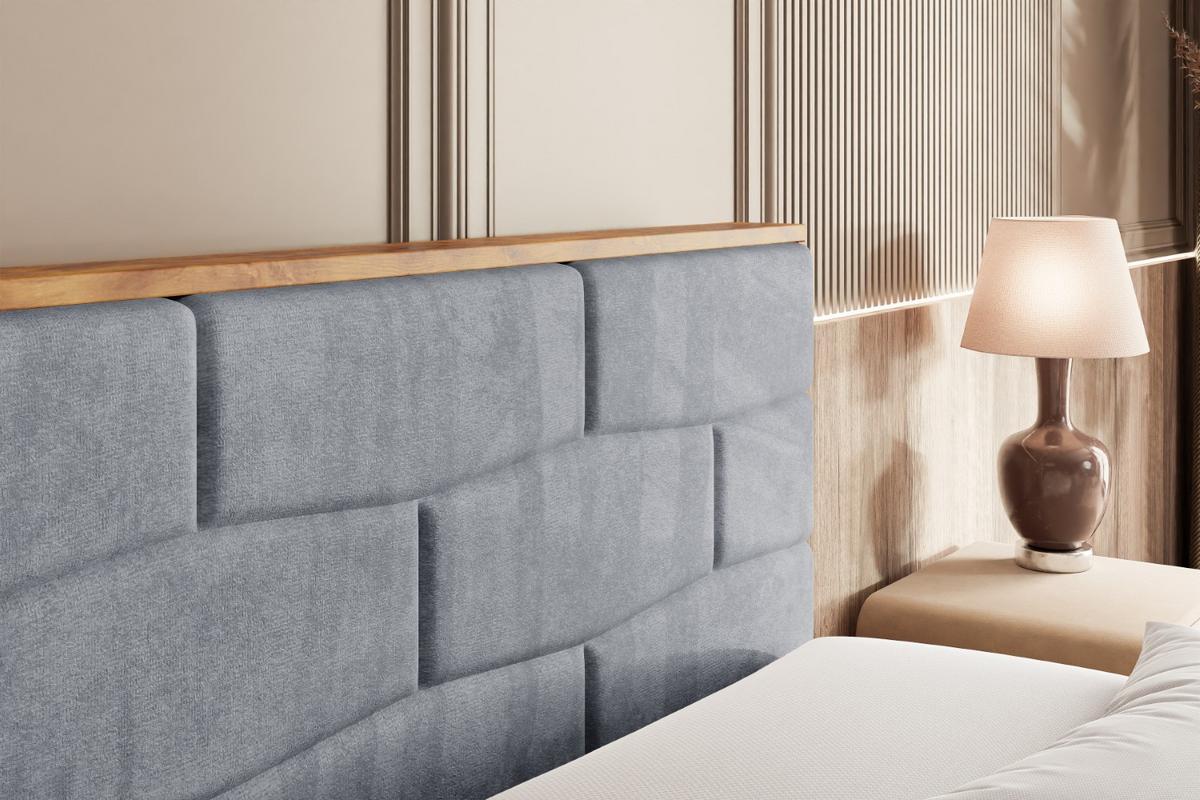 BOXBETT mit Matratze H3 und Lattenrost - LOLLI8 - 140x200 - Grau - Grau, Holzwerkstoff/Kunststoff (140/200cm) - ALTDECOR
