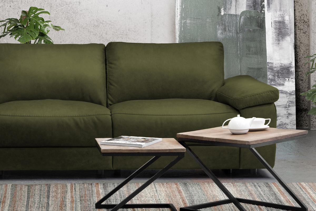 ECKSOFA XL MOTORISCHER RELAXFUNKTION LOLA Dunkelgrün Webstoff Relaxfunktion - Dunkelgrün/Schwarz, Textil (304/178cm) - KAWOLA