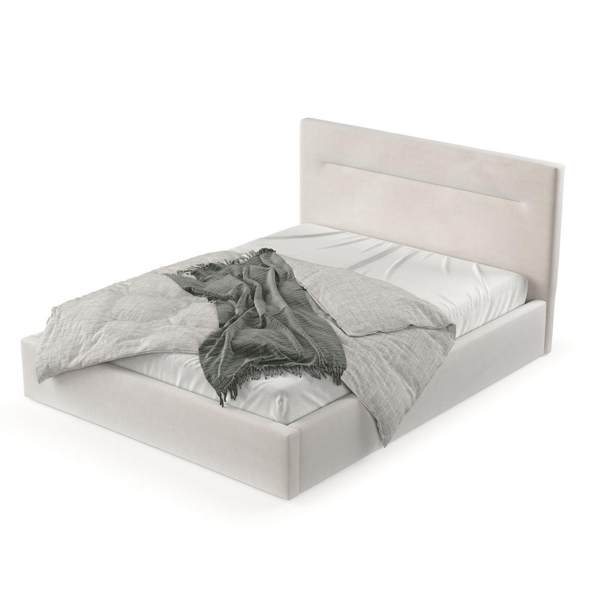 POLSTERBETT Liline 160/200 cm Creme im Paros Stoff - Creme/Schwarz, Holz/Holzwerkstoff (160/200cm) - AltaBeds