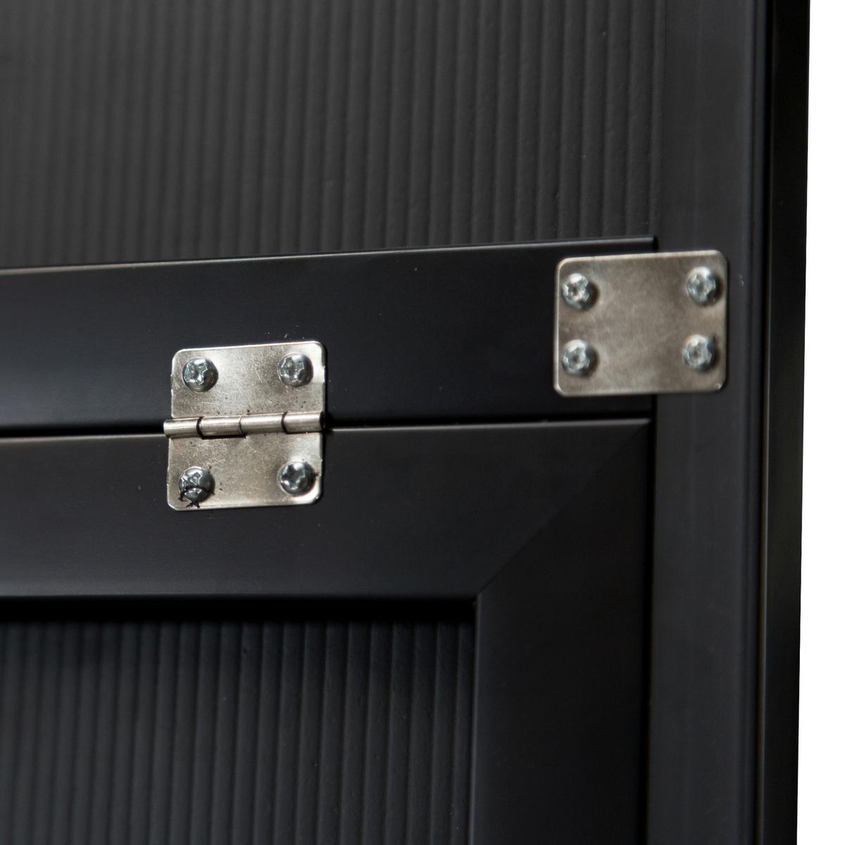 STANDSPIEGEL Barletta - Schwarz, Glas/Kunststoff (35/150.6/150cm) - [en.casa]