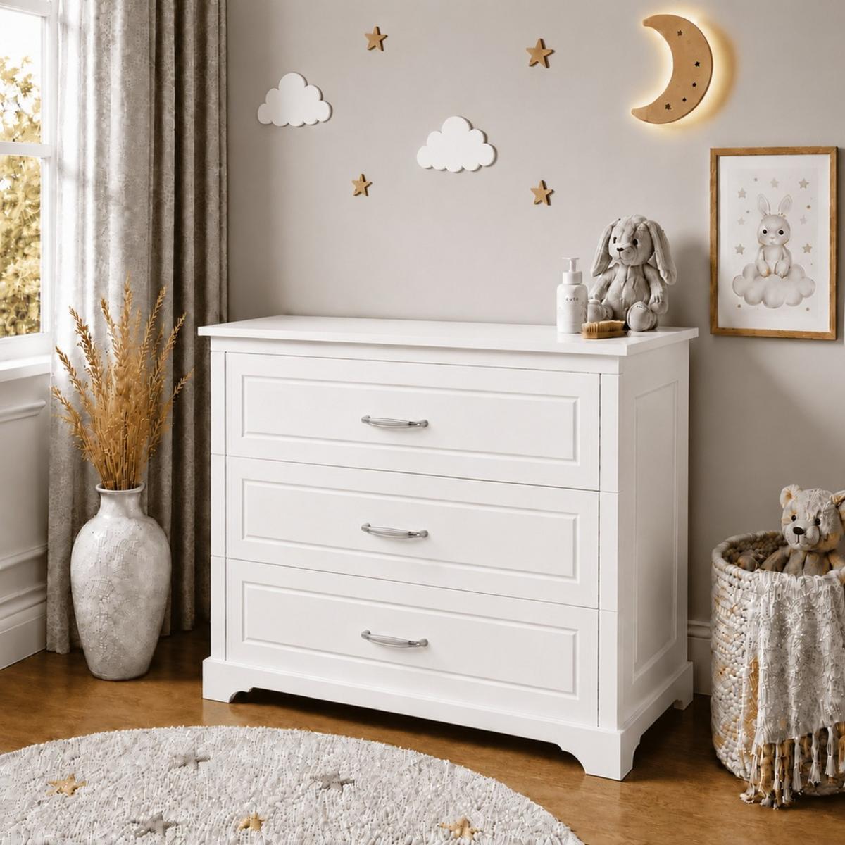 SIDEBOARD TWINKLE für das Kinderzimmer Weiß matt - Weiß, Holzwerkstoff (98/89.5/53cm) - Lookway