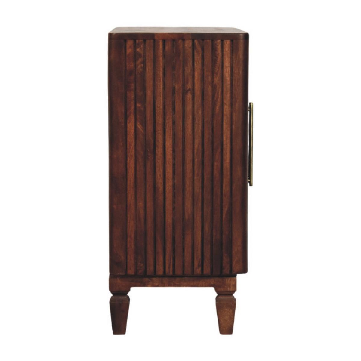 SCHRANK mit Wine-Wood-Oak-Finish, 2 Türen, 2 Innenablagen, dunkelbraun - Dunkelbraun, Holz (75/76/35cm) - Artisan Furniture