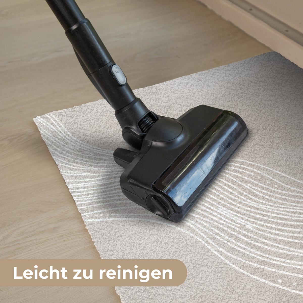 FUSSMATTE Wellenlinien - Fließend - Sandfarben Fußabtreter 90x60 cm - Beige, Kunststoff (90/0.4cm) - MuchoWow