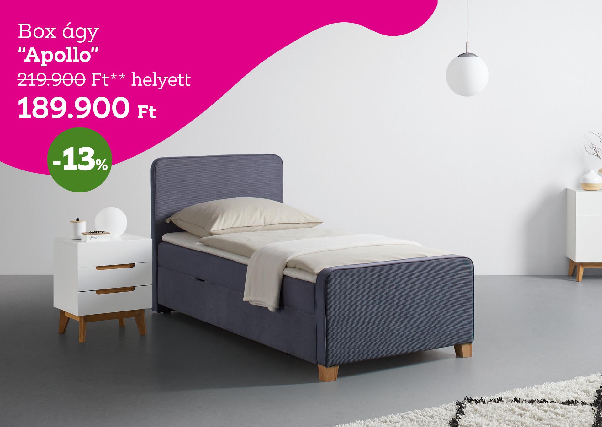Box ágy  APOLLO 219900 Forint helyett 189900 Forint, kedvezmény mértéke 13%