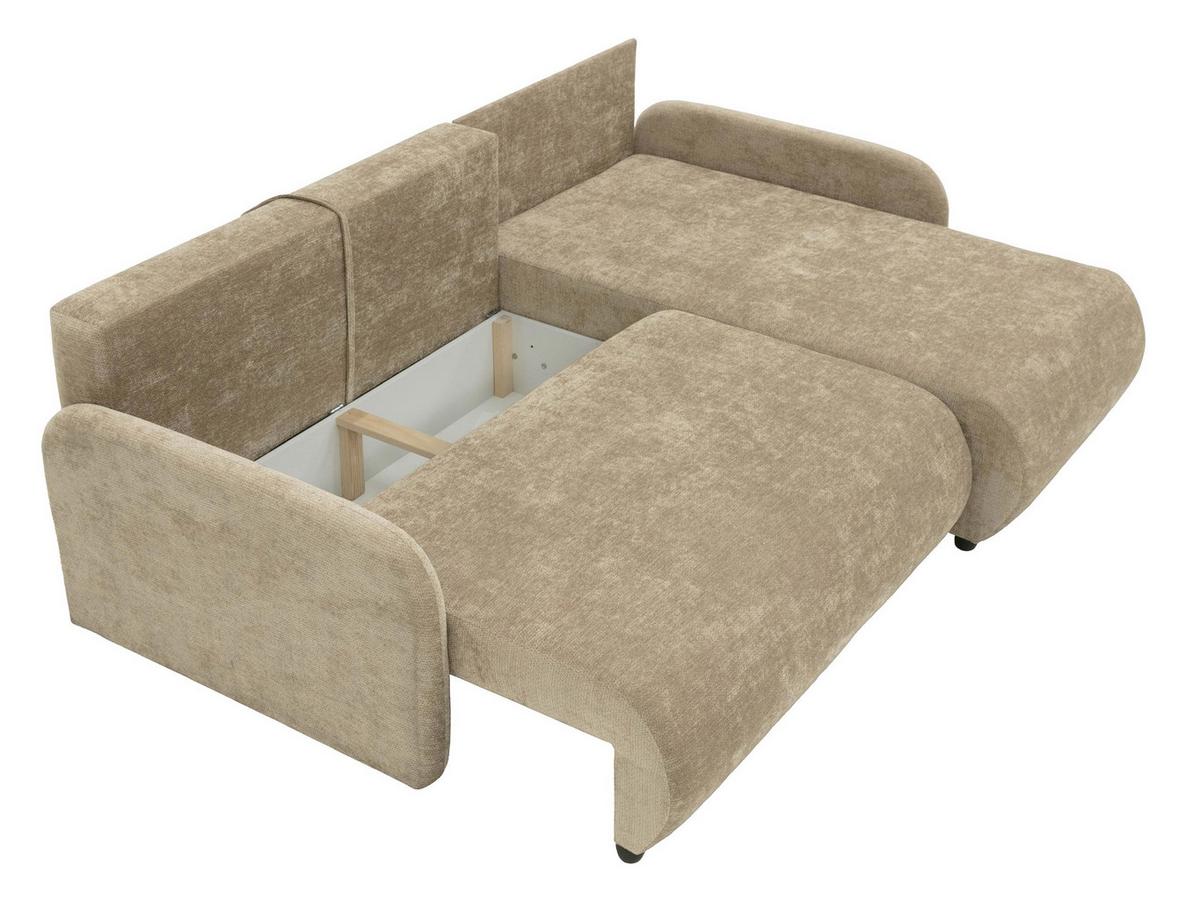 ECKSCHLAFSOFA Nest - Schwarz/Braun, Holz/Kunststoff (233/160cm) - MIRJAN24