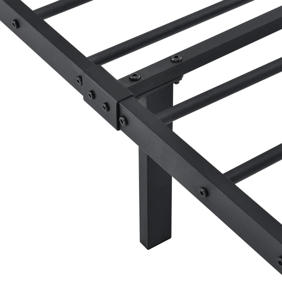 METALLBETT Laos - Schwarz, Metall (180/200cm) - [en.casa]