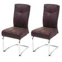 ESSZIMMERSTUHL Braun 2er-Set - Braun, Textil (46/105/60cm) - MCW