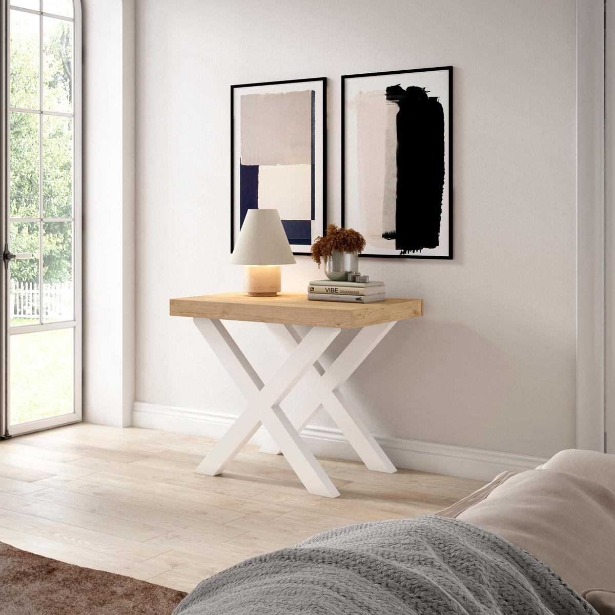 ESSTISCH ausziehbar 58 bis 302cm, für 14 Gäste, eiche, 58/90/73cm - Eichefarben, Holzwerkstoff (90/302/73cm) - Skraut Home