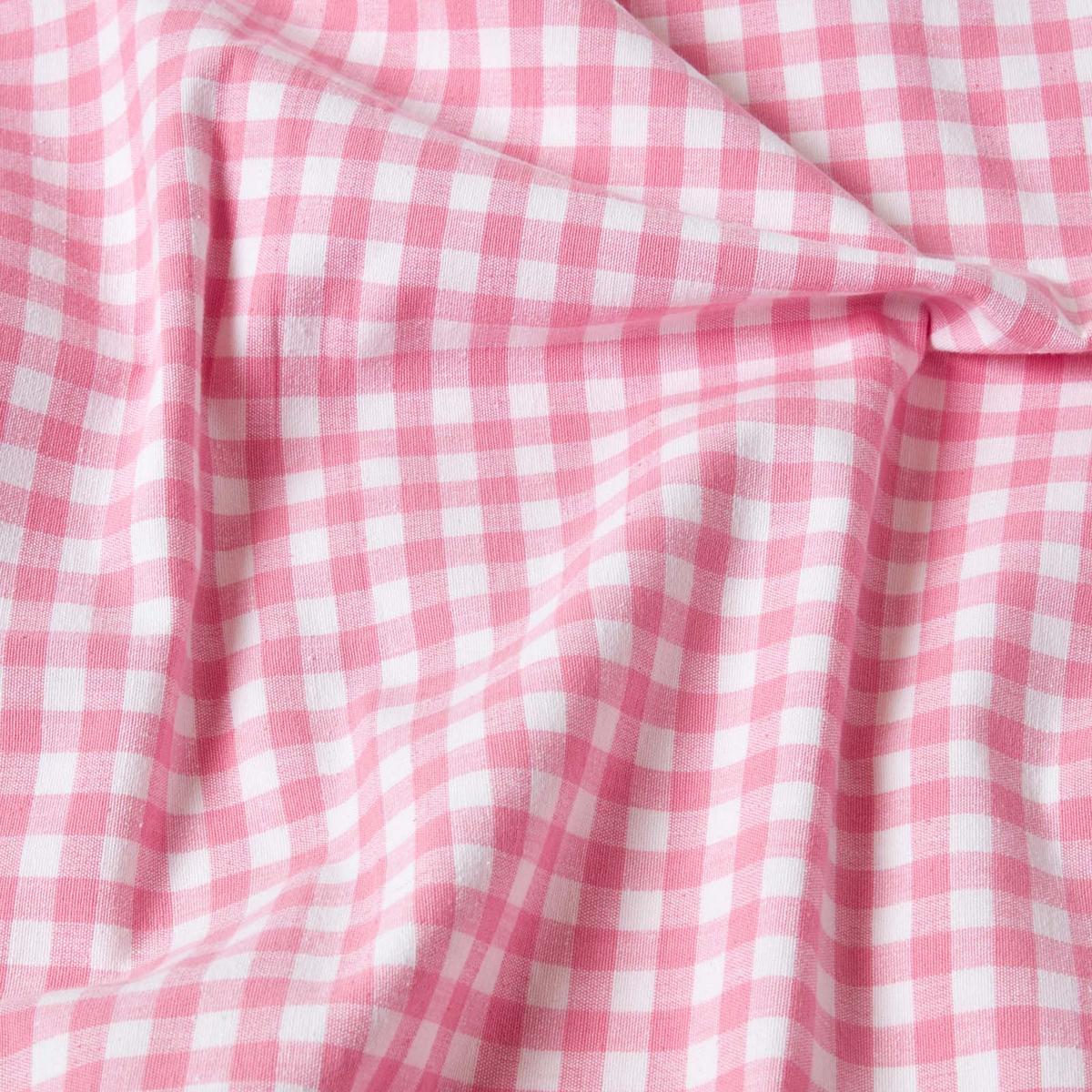 ÜBERWURF 225/255 cm, Vichy Karo 100% Baumwolle - Rosa, Textil (225/255cm) - Homescapes