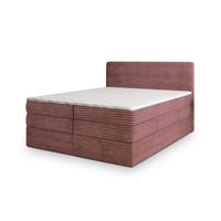 BOXSPRINGBETT LUNERA 200x200 cm mit Matratze und Topper, H2+H3 - Rosa - Rosa, Holz (200/200cm) - MASSENO