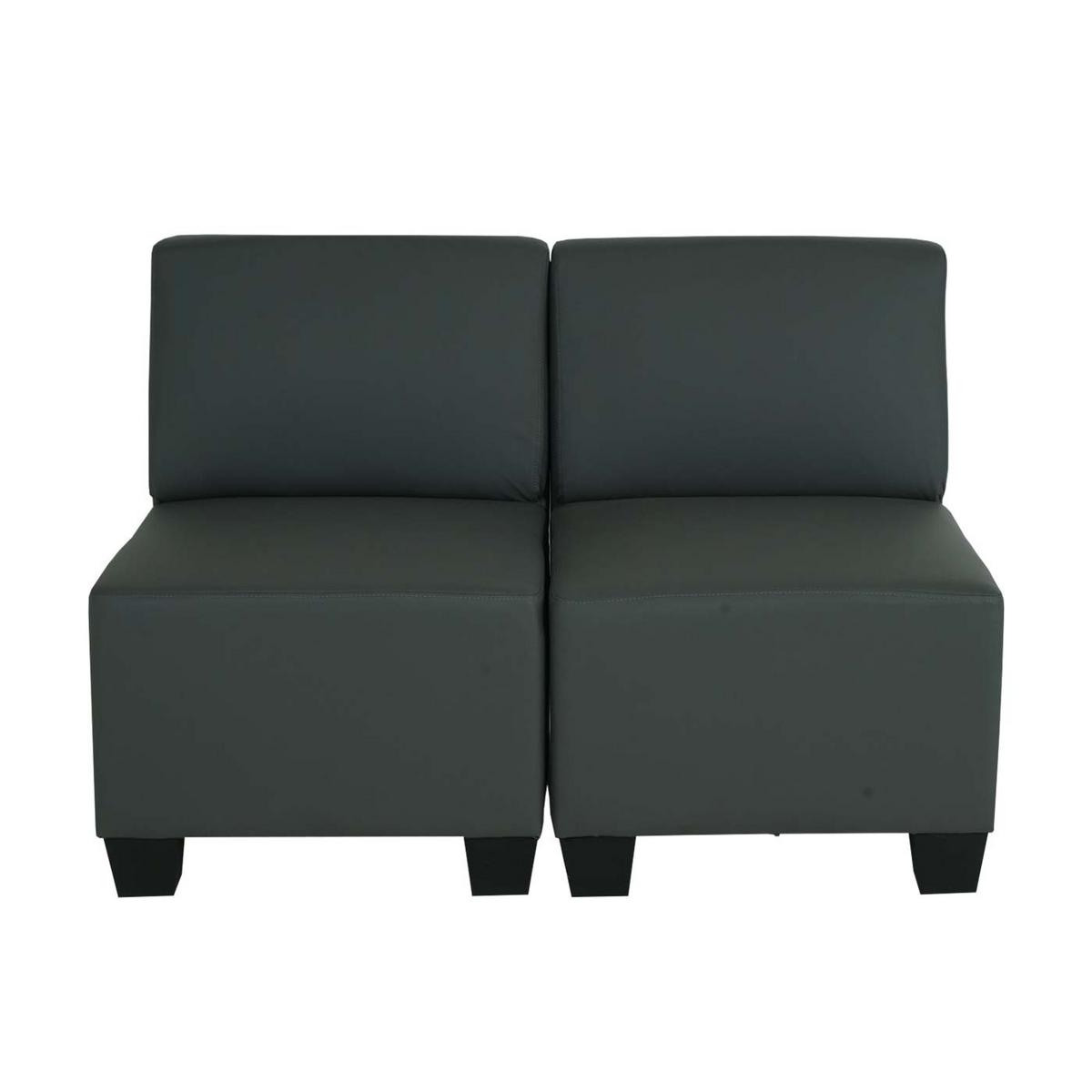 2-SITZER Grau - Dunkelgrau/Grau, Textil (114/76/72cm) - MCW