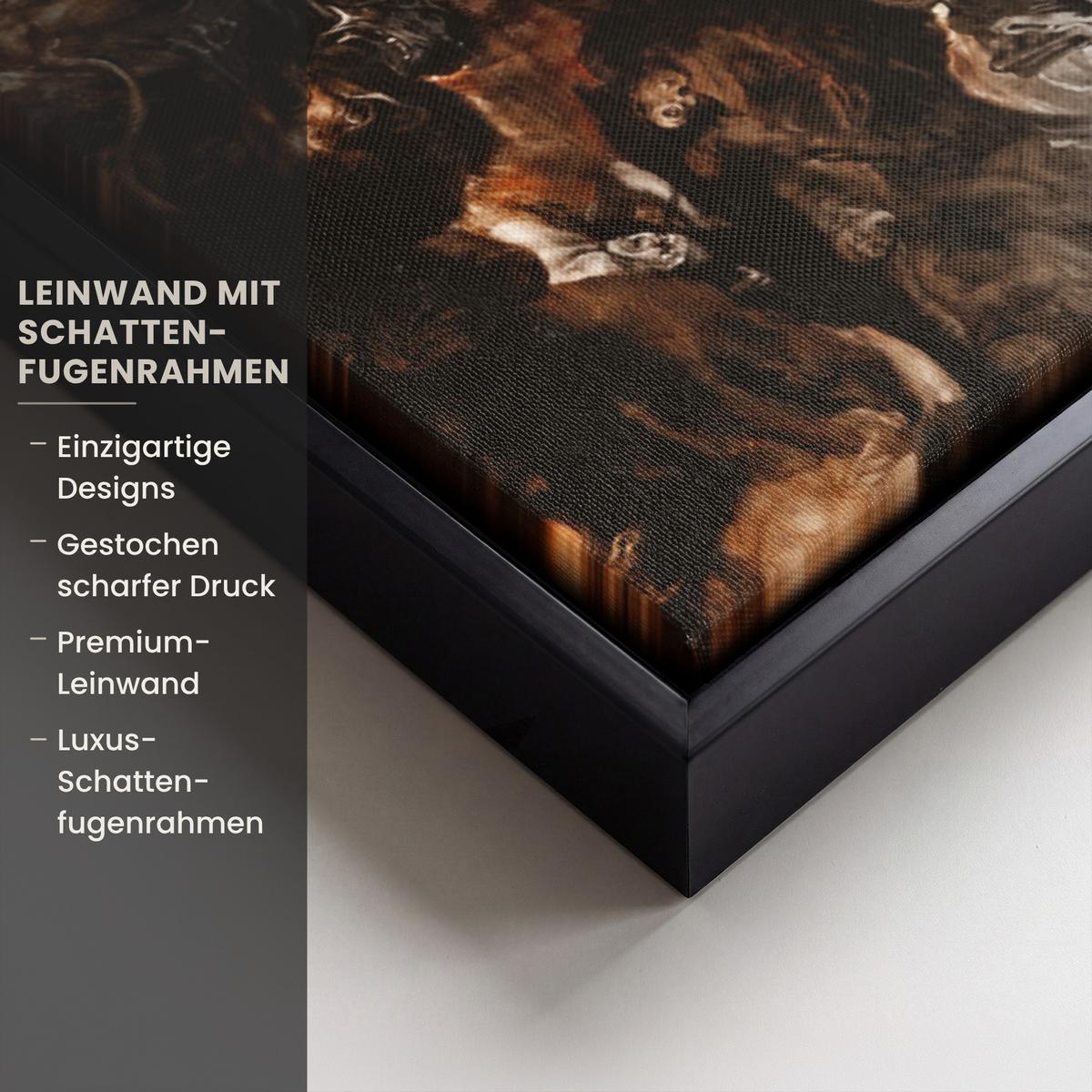 LEINWAND Bilder mit Rahmen - Gold - Lippen - Kunst - Gold - Luxus - Abstrakt - 70x50 - Kupferfarben, Textil (70/50cm) - MuchoWow