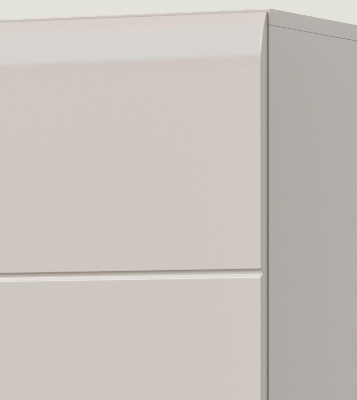 HOCHSCHRANK Kaschmir 180 x 185 cm, Badezimmer Schrank XXXL mit 26 Fächern - Kaschmir/Schwarz, Holzwerkstoff/Kunststoff (180/185/30cm) - Inn.Furn
