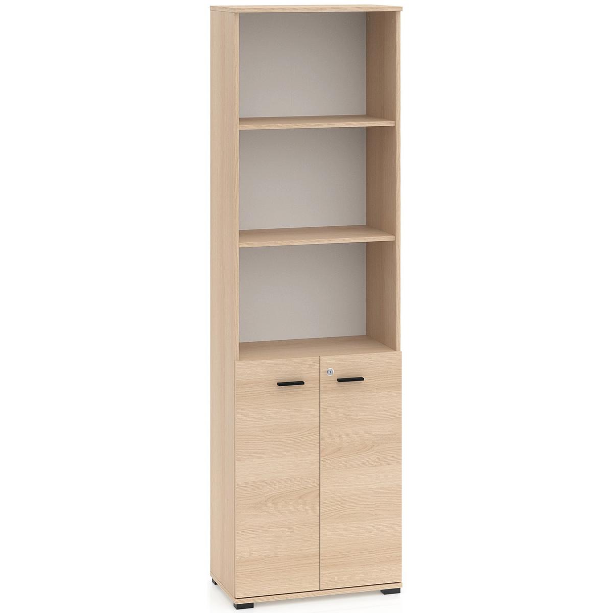STANDREGAL Odelis 60 cm - Beige/Schwarz, Holzwerkstoff/Kunststoff (60/203/33.7cm) - Selsey