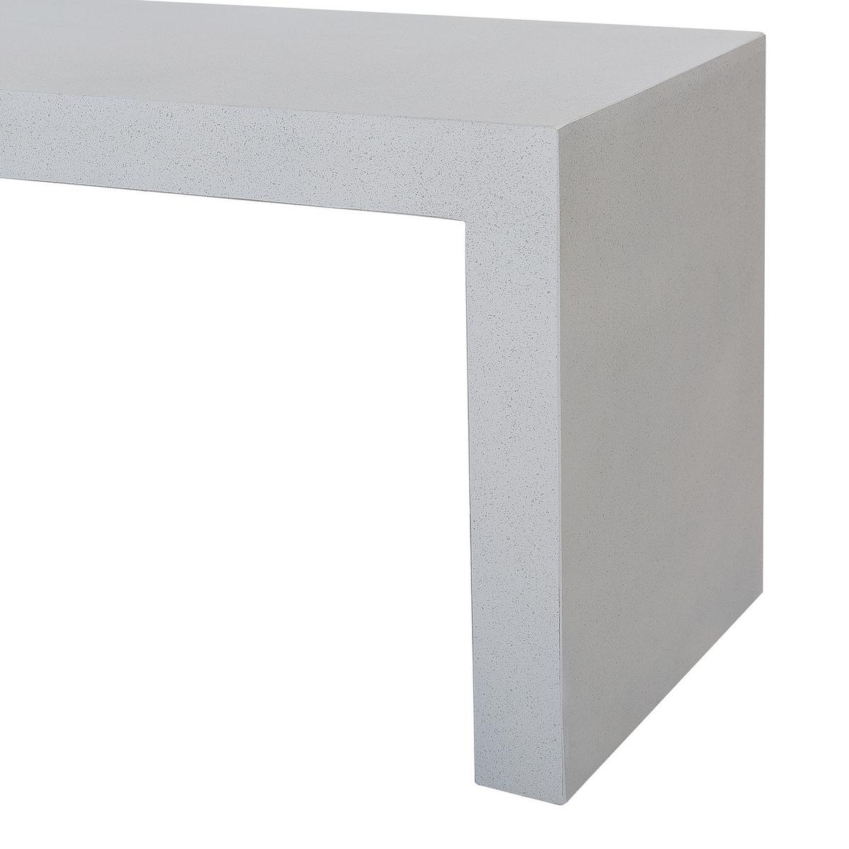 GARTENBANK Betonimitation weiß 150 cm Taranto - Weiß, Stein (150/40/40cm) - Beliani