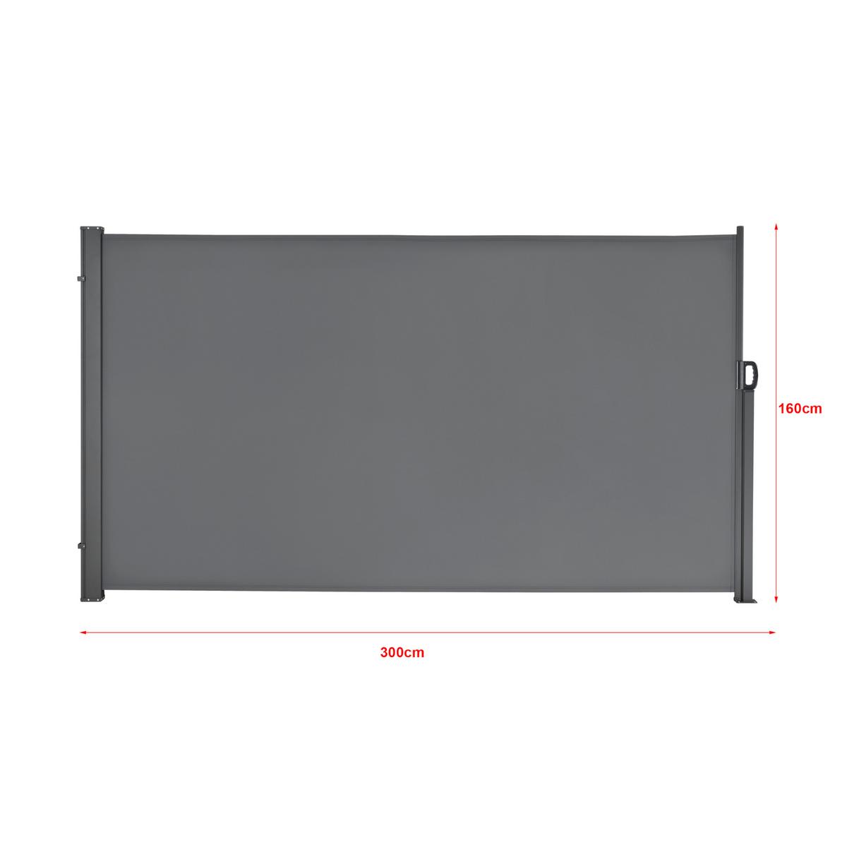 SEITENMARKISE Mulhacén - Grau, Textil (300/160cm) - pro.tec