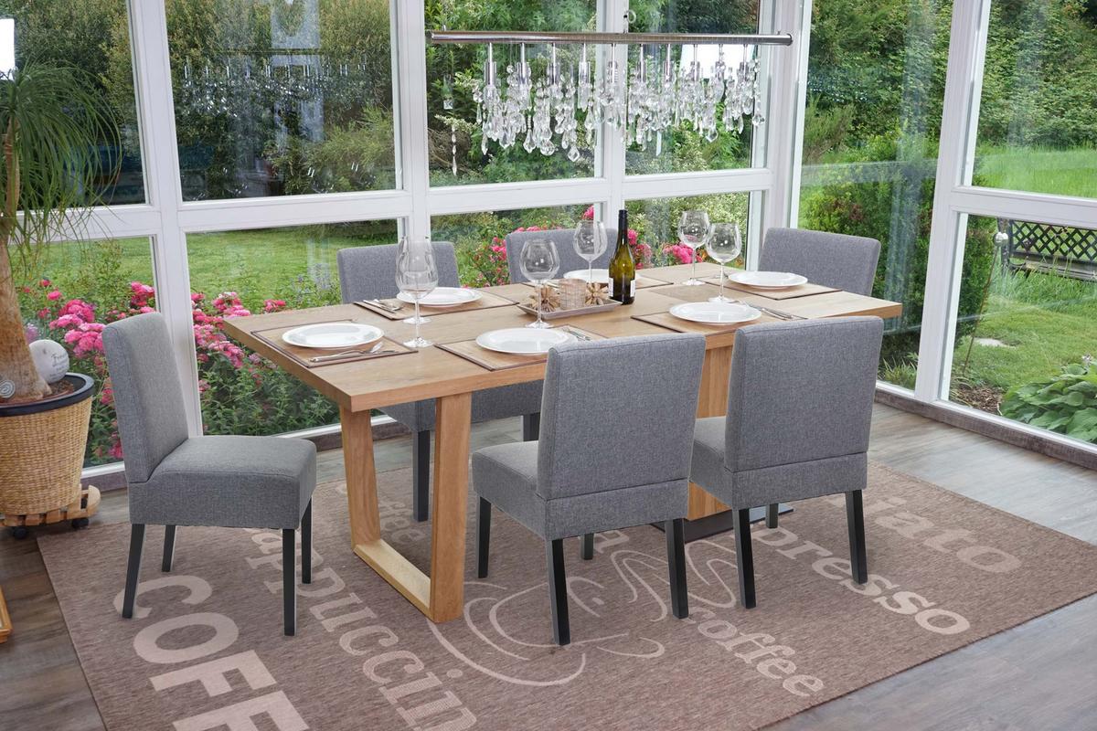 ESSZIMMERSTUHL Anthrazit 6er-Set - Dunkelgrau/Anthrazit, Textil (48/84/64cm) - MCW
