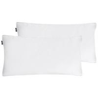 KISSEN 2er-Set Weiß 80/40 cm Vihren - Weiß, Naturmaterialien (80/40cm) - Beliani
