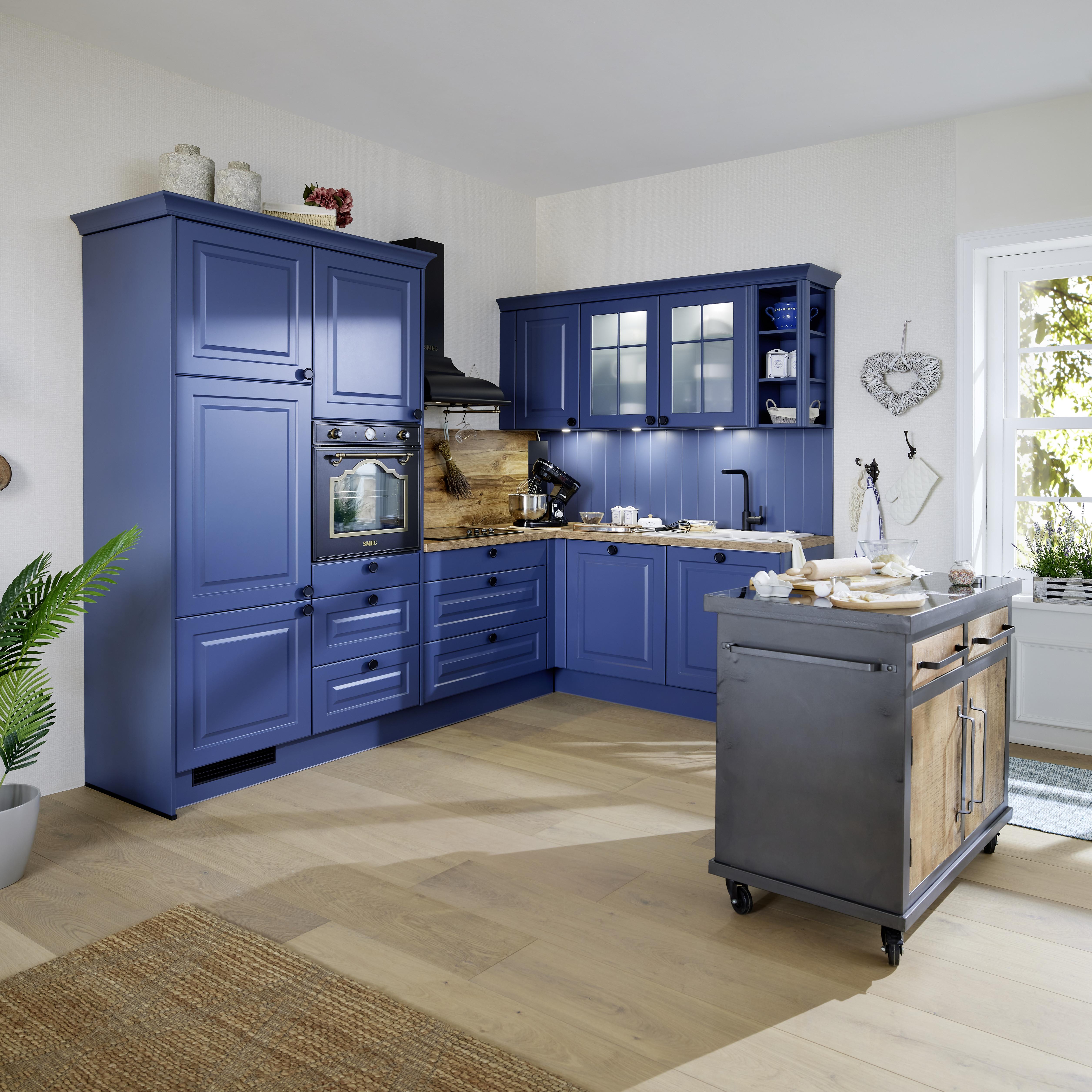 Impuls Ausstellungsküche - Landhaus - Blau - Impuls