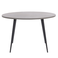 ESSTISCH 120/120/76 cm Hellgrau Rund Odeon - Grau, Holzwerkstoff (120/120/76cm) - Beliani
