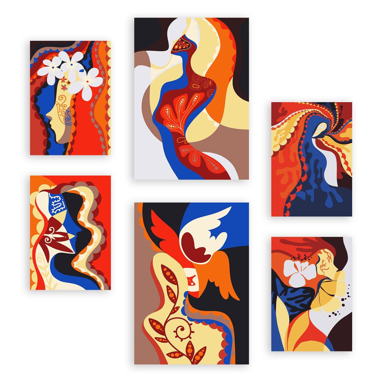 POSTER Set Mit 6 Begeisterte Meisterschaft In Weibliche A3 & A4 Rahmenlos - Klar, Papier (29/3cm) - Nacnic