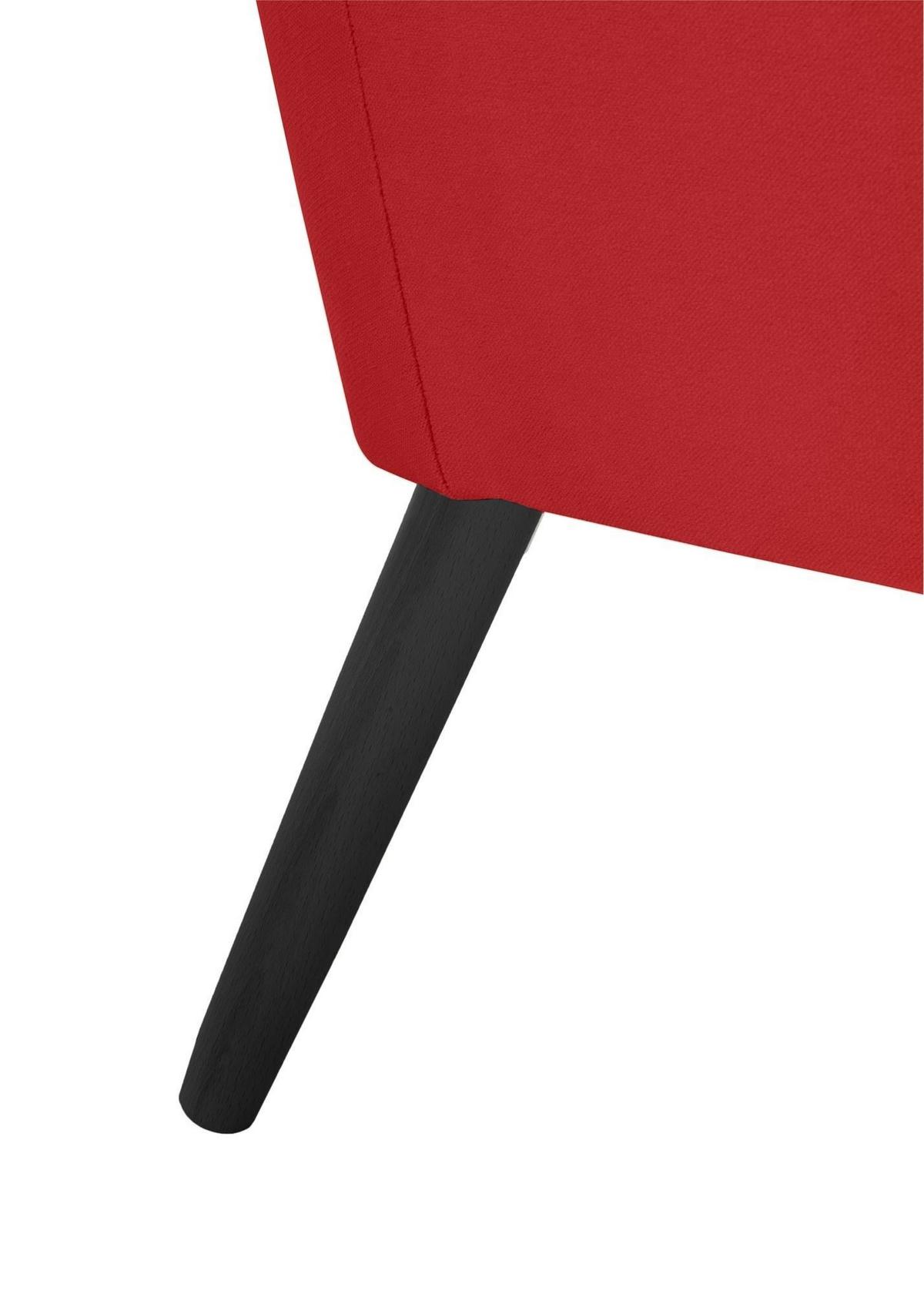 SESSEL Kachka Bezug Samtvelour Buche schwarz / rot - Rot/Buche Kolonial, Kunststoff (71/81/67cm) - 58aufmkessel