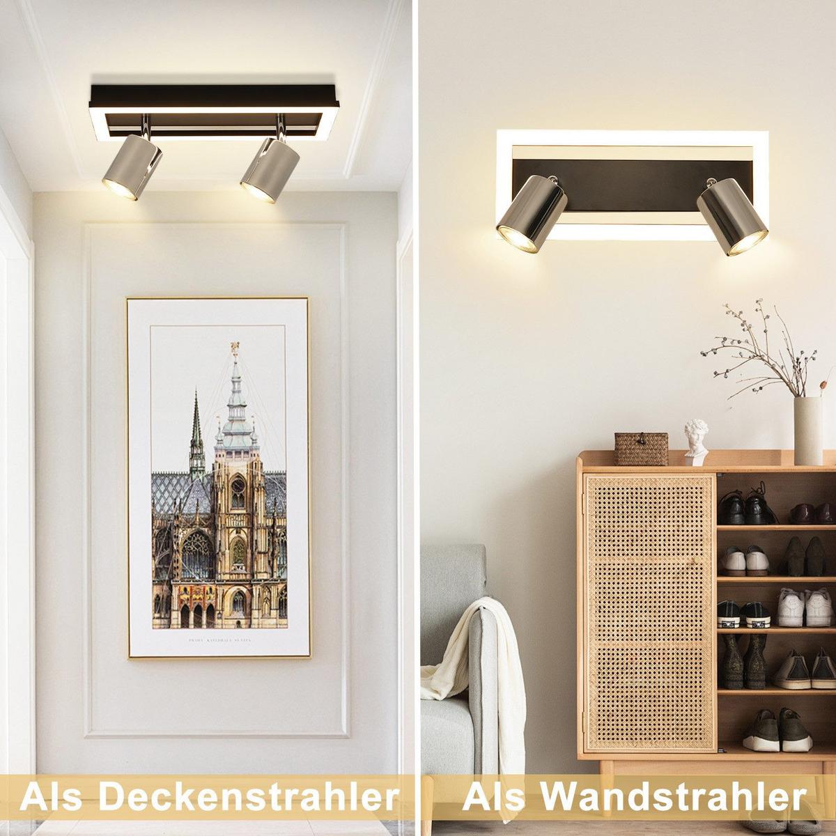 DECKENSTRAHLER Dunn 1-flammig 32/13/15.5cm - Schwarz, Metall (32/13/15.5cm) - Nettlife