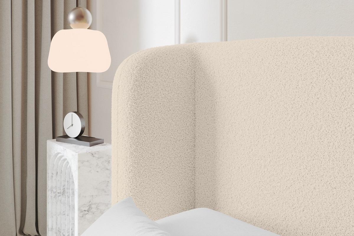 POLSTERBETT mit Bettkasten und Lattenrost, Boxbett ohne Matratze - ESTI 140x200 Dunkelbeige - Cappuccino, Holzwerkstoff/Textil (140/200cm) - ALTDECOR