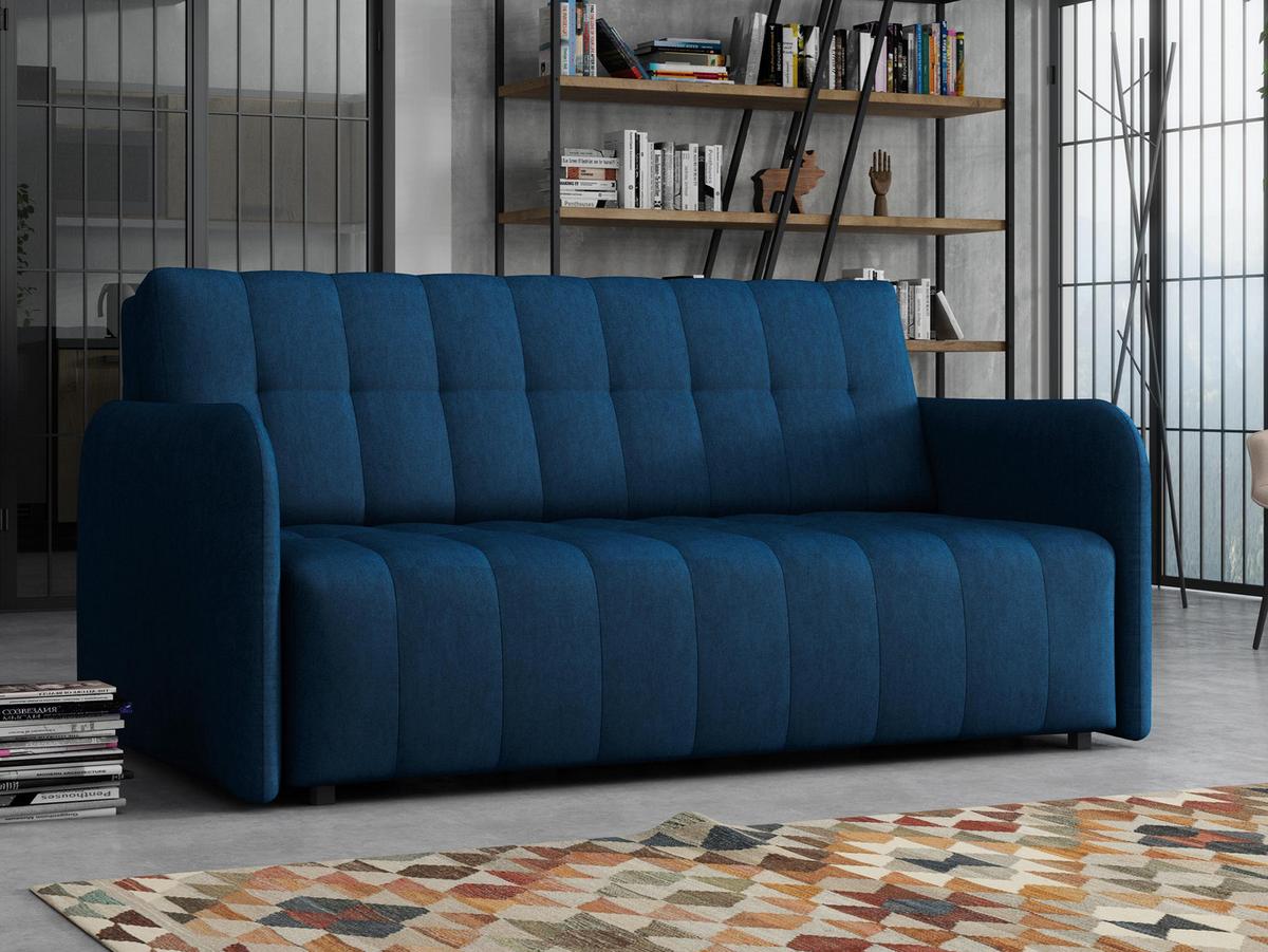 SCHLAFSOFA Viva Grand IV - Schwarz/Dunkelblau, Holz/Kunststoff (165/85/95cm) - MIRJAN24