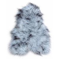 SCHAFFELL Langhaar skandinavisch weich chromfrei Hellgrau-Schwarz geflammt ca. 105 cm - Hellgrau/Schwarz, Fell (55/105cm) - Provellus