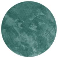 HOCHFLOR LANGFLOR TEPPICH SUPER SOFT MELIA RUND - Mintgrün, Textil (120/120cm) - Pergamon