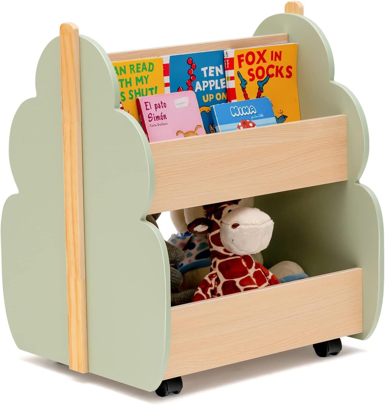 BÜCHERREGAL Grün - Grün, Holz (52/63/46cm) - COSTWAY