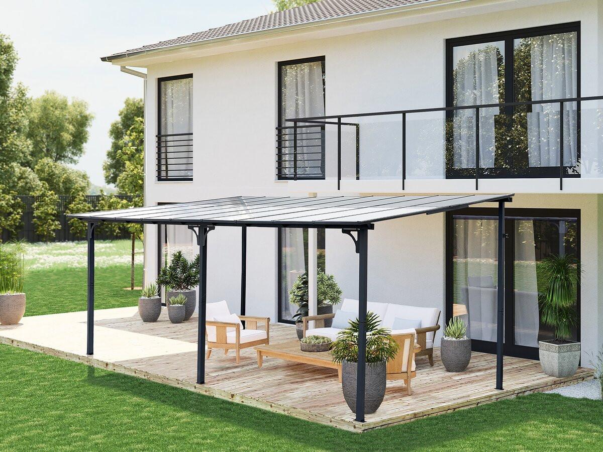 PARTYZELT UND PAVILLON marvin Grau - Grau, Metall (298/243/545cm) - Habitat Garten