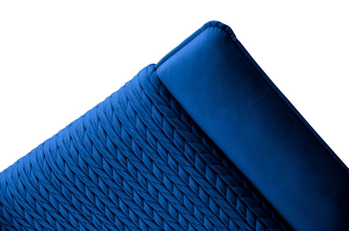 BOXBETT Cedric In Magic Velvet - Blau, Holzwerkstoff/Textil (120/200cm) - Fun Möbel
