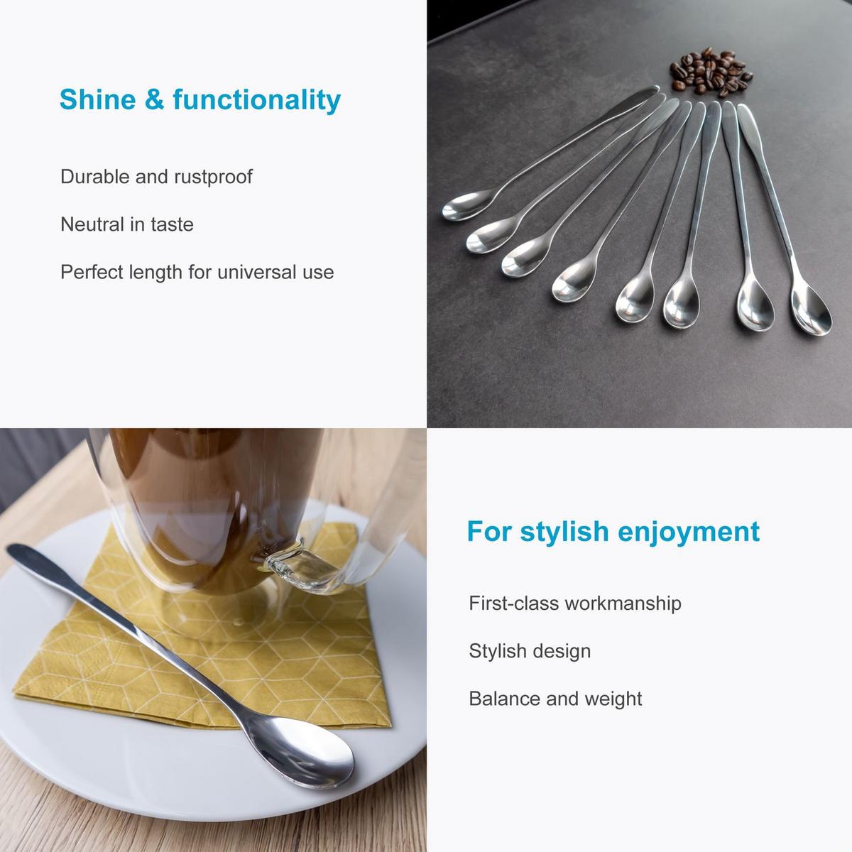 LÖFFEL-SET 18.9 cm (12-tlg) - Silberfarben, Metall - Intirilife
