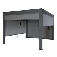PERGOLA MIT SEITENWAND Anthrazit - Anthrazit, Metall (300/220/300cm) - MCW