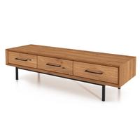 KOMMODE NIEDRIG LEON Wildeiche - Wildeiche, Holz (144/35/45cm) - byoak
