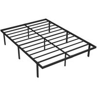 BETTGESTELL Metall Schwarz - Schwarz, Metall (140/200cm) - HOMCOM