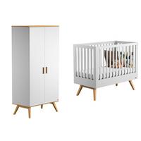 BABYZIMMER 2-teilig weiß - Weiß, Holzwerkstoff (124.4/98.6/64.8cm) - Petits-meubles