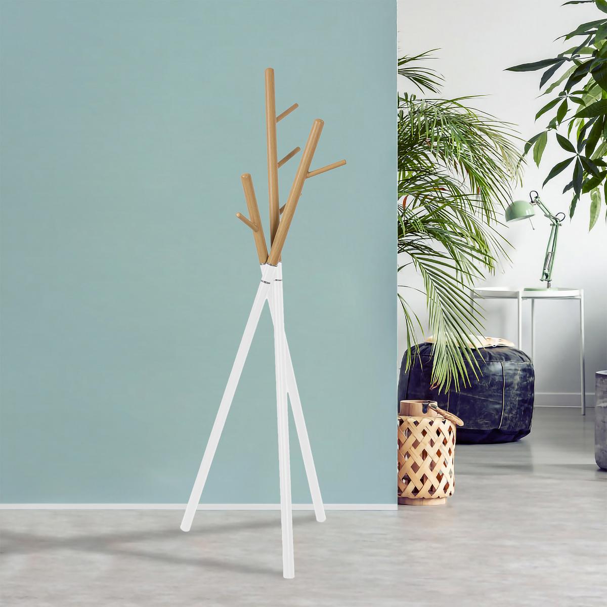 GARDEROBENSTÄNDER Laerdal - Weiß, Metall (49/172/49cm) - [en.casa]