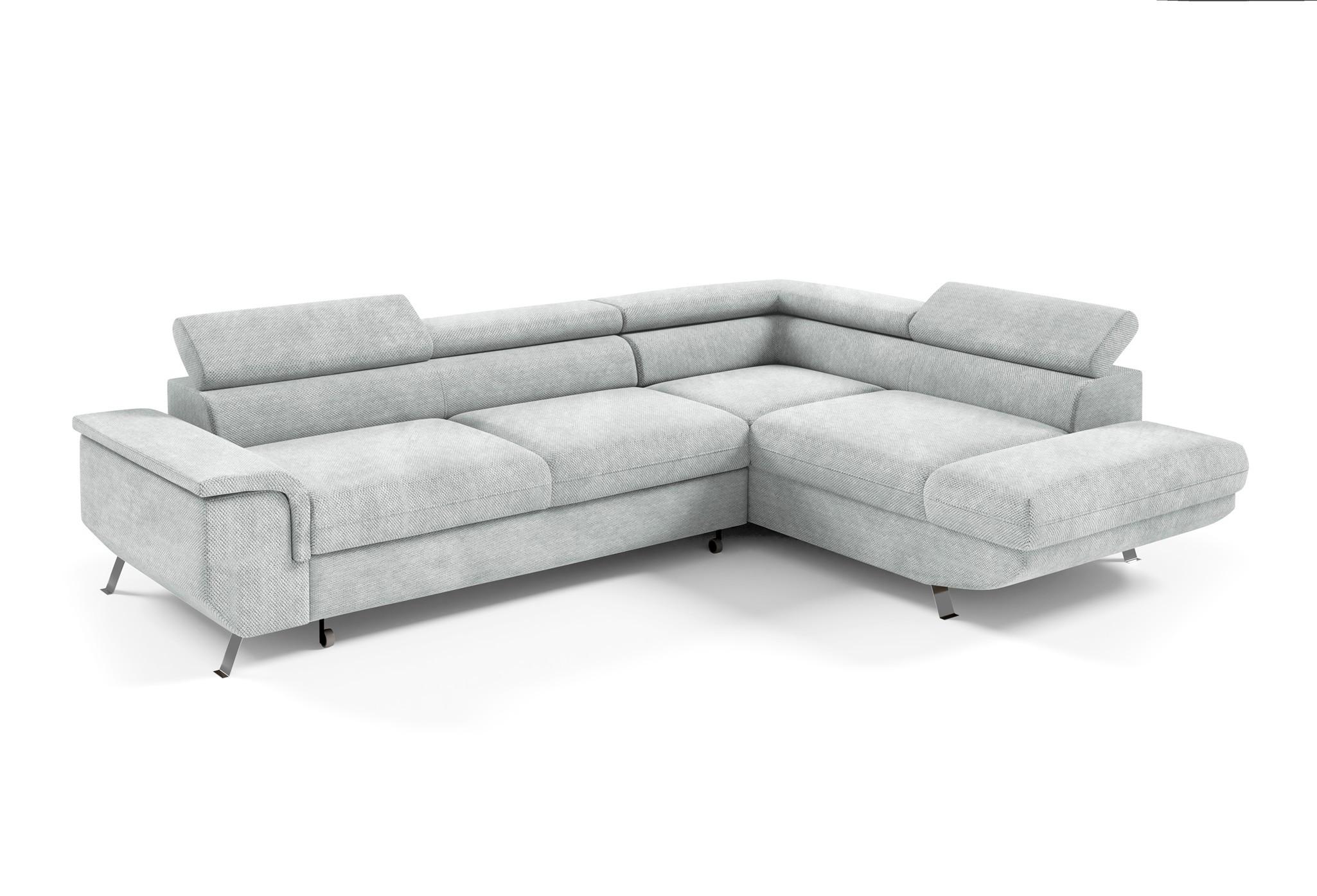 ECKSOFA Plato Mit Schlaffunktion - Hellgrau, Holzwerkstoff/Textil (202/268cm) - Fun Möbel
