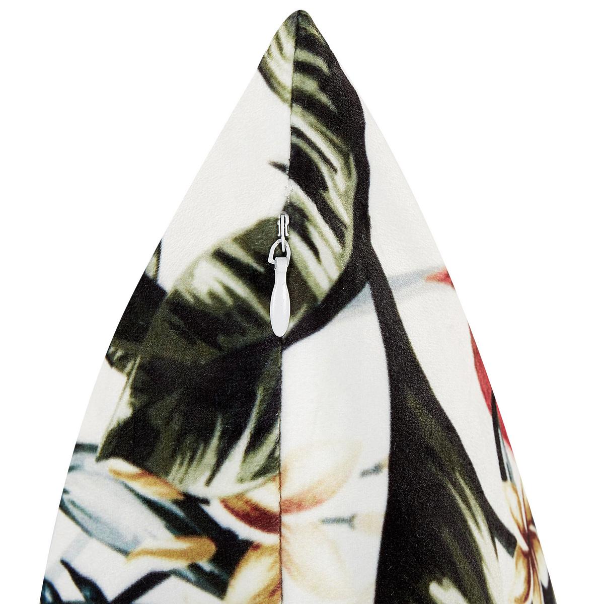 DEKOKISSEN 2er-Set Cremeweiß 45/45 cm Edelweiss - Ecru, Textil (45/45cm) - Beliani